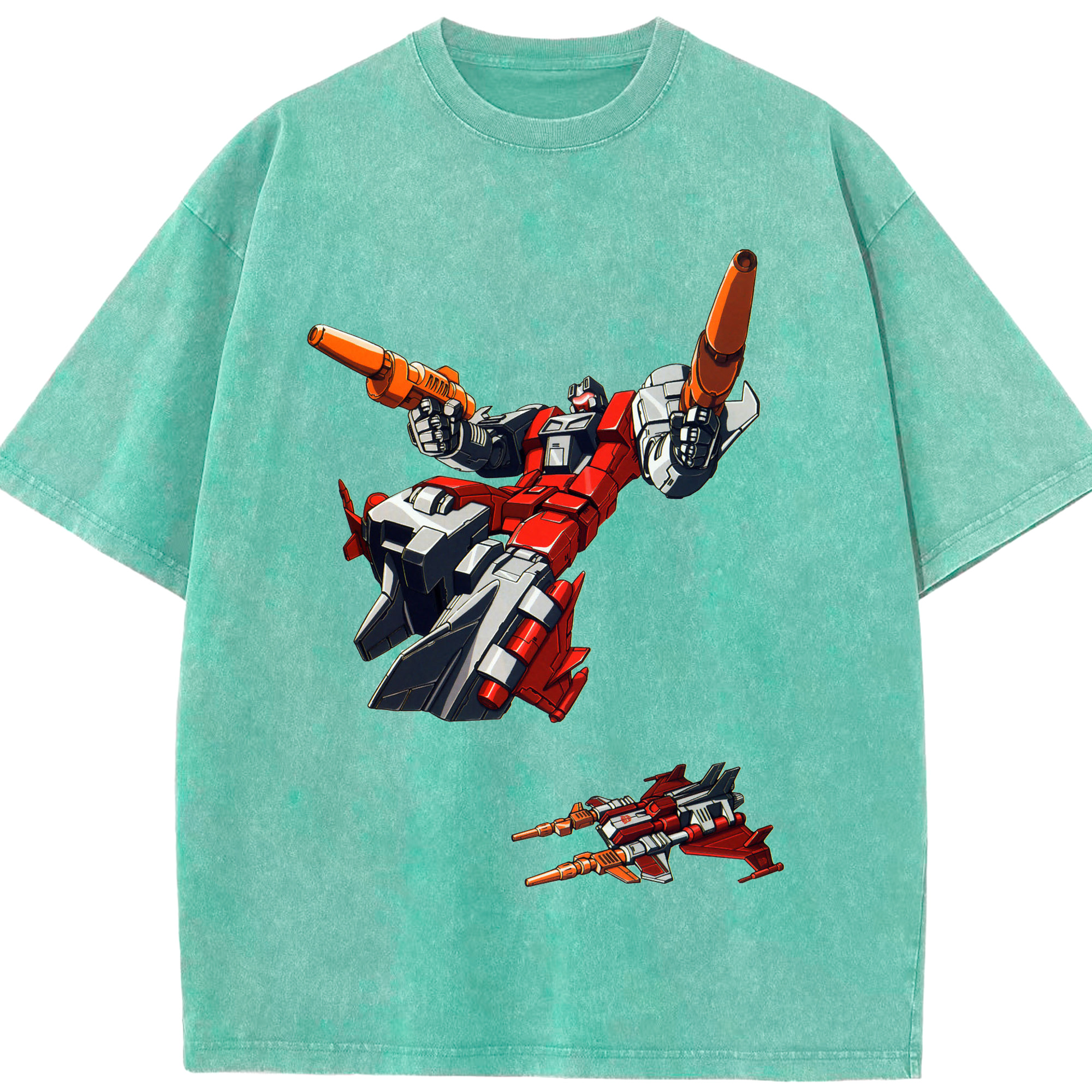 （画像用）  綿100% ヴィンテージ風 半袖Tシャツ（フロントプリント）
